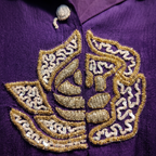 Amethyst Bloom Embellished Satin Co-ord Set