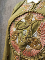 Green Mul Cotton Embroidery Kurtii Paint Duppata Set