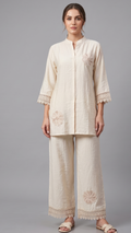 Ivory Dream Textured Applique Co-ord Set