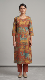 The Aranya Kalamkari Kurta Set