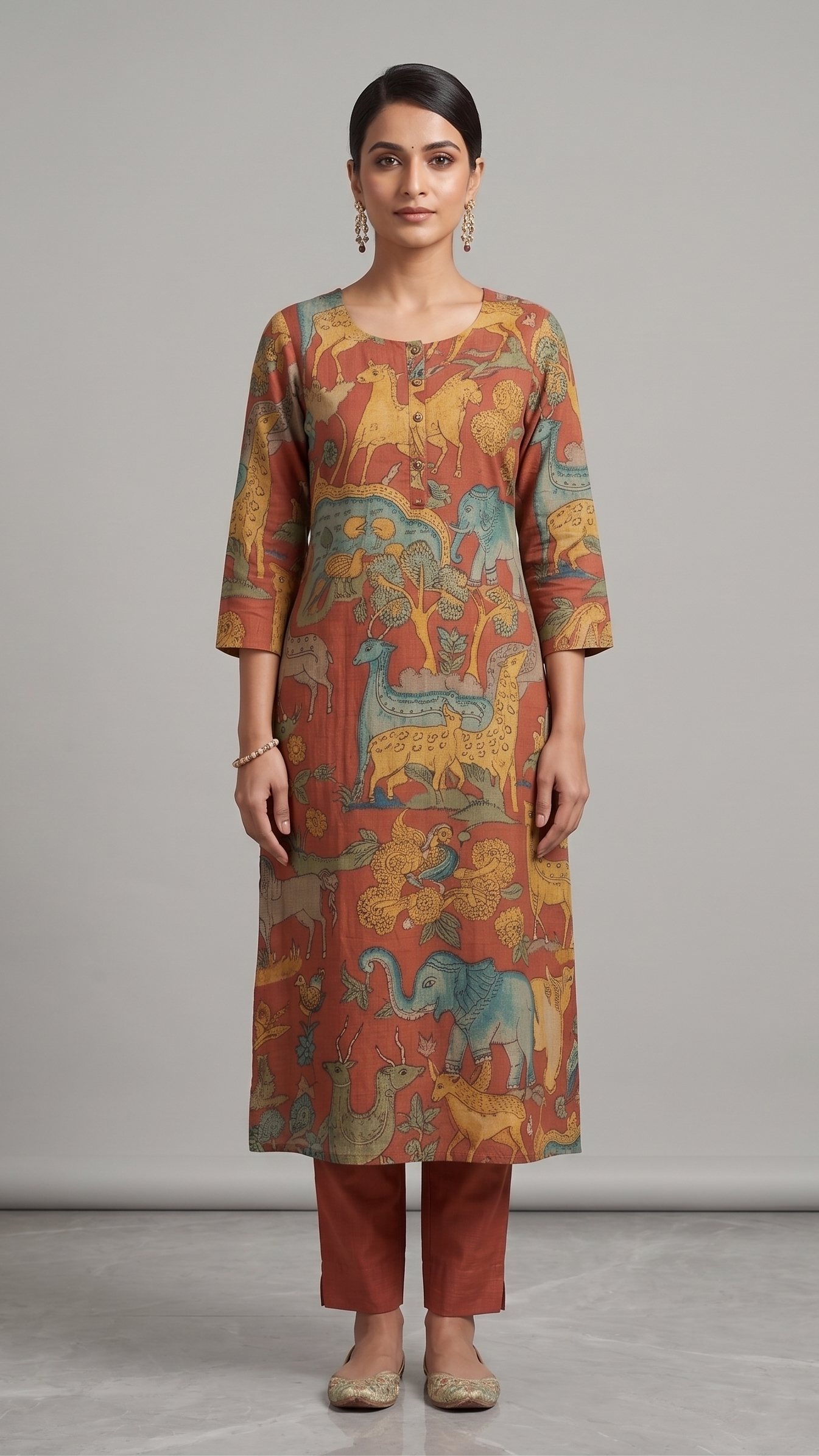The Aranya Kalamkari Kurta Set