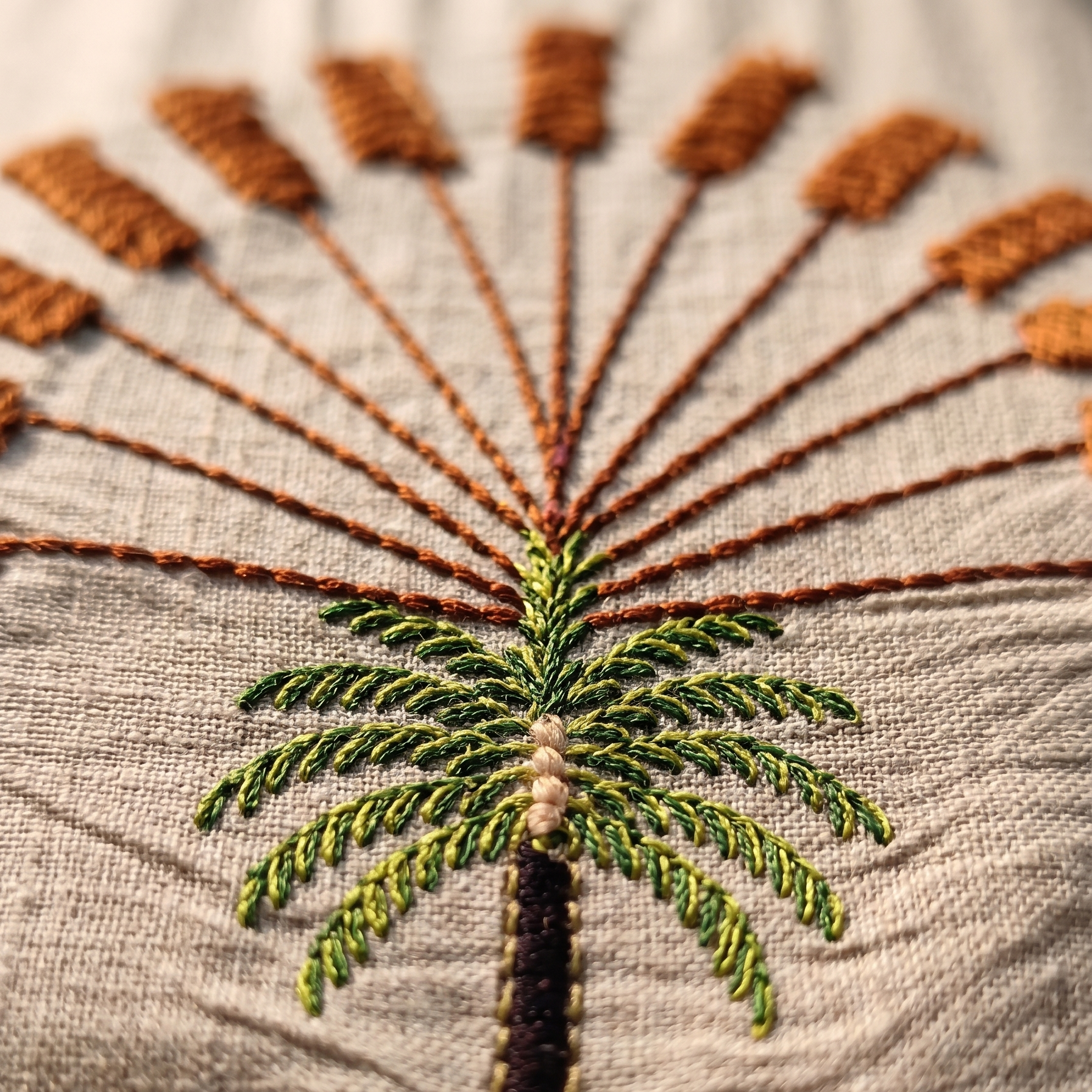 Oasis Palm Embroidered Sleeveless Co-ord Set