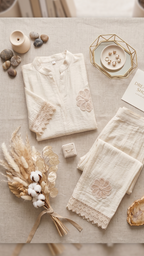 Ivory Dream Textured Applique Co-ord Set