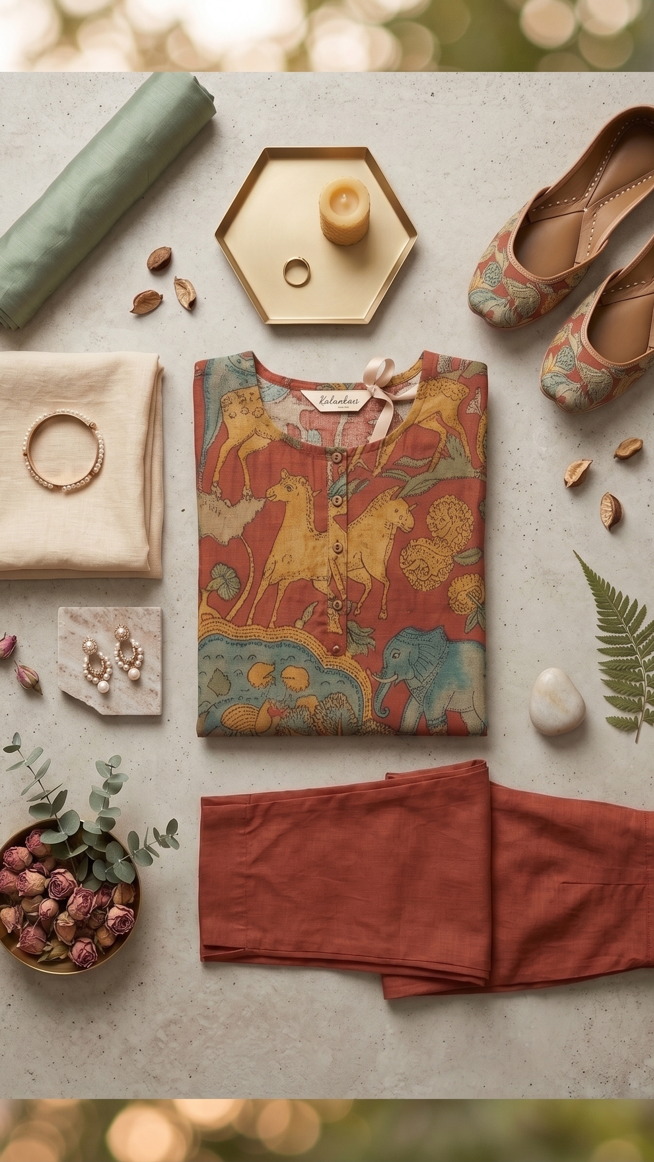 The Aranya Kalamkari Kurta Set